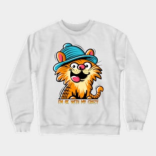 Crazy Cat Crewneck Sweatshirt